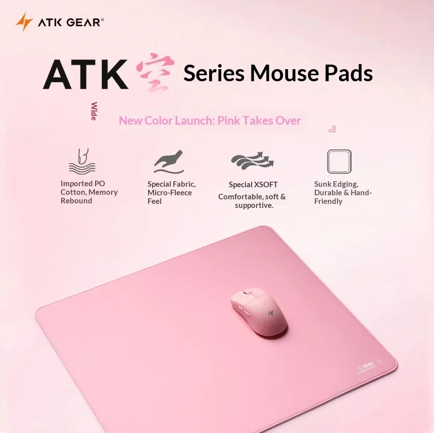 ATK スカイピンク 大型ゲーミングマウスパッド 490×4 - Pc Gaming Pink のレビューと価格