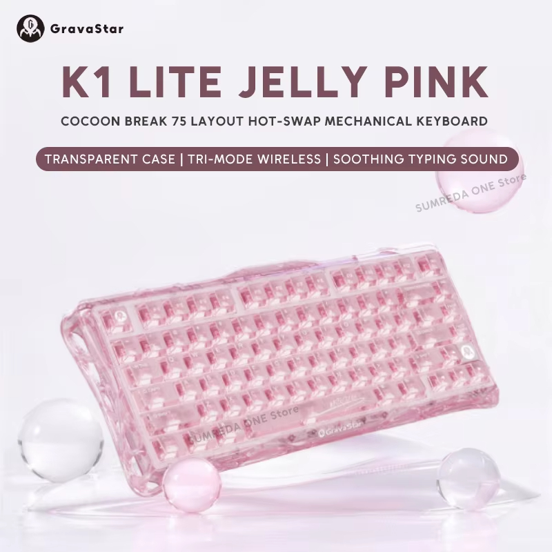K1 LITE ジェリーピンク メカニカルキーボード Gra - Pc Gaming Pink のレビューと価格